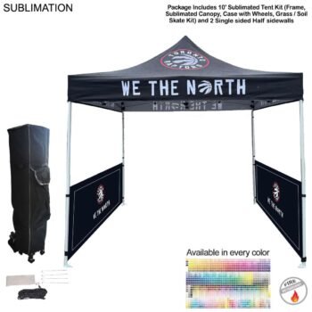 48Hr Quick Ship - Tent Sidewalls Package,10' Sublimated Tent Kit and 2 Half single sided sidewalls, Fast-Ship Tent Sidewalls Package, Tent Sidewalls Package, Quick-Ship Tent Sidewalls Package