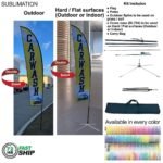 72Hr Fast Ship Medium Feather Flag Kit — Double-Sided Full-Color Graphics, Indoor/Outdoor Base 1162BAEB63E84059D96521E447A2D2F2