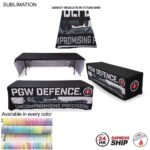 Tradeshow Factory 8ftSublimated Table Cover Lazercut 3-Sided Drape Style Open Back — Ships 24hr Canada 1E11462074D79B0CF25BF4F58DC9E59C