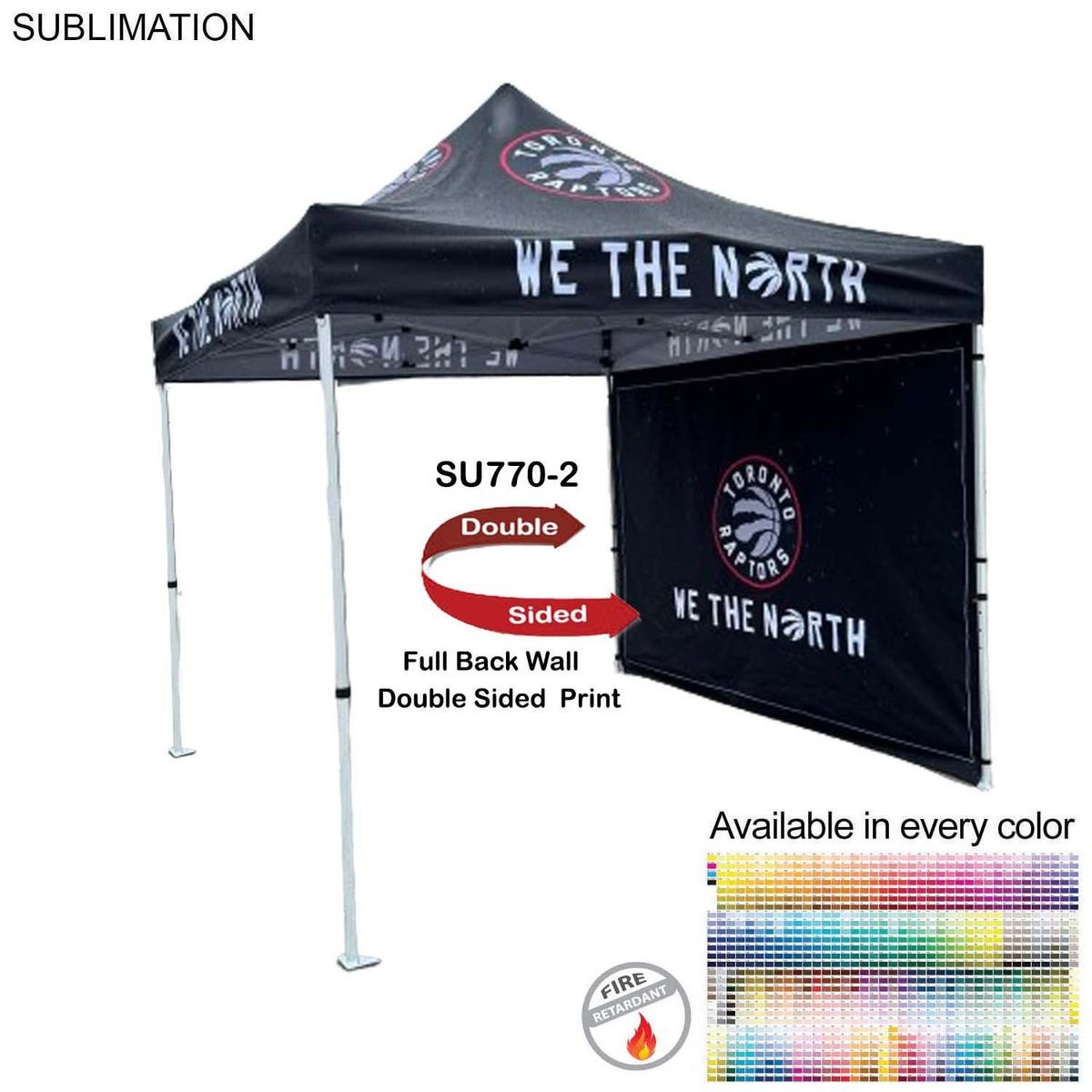 2216C9243C5B6D459B5EA72BED11A086 Full Back Wall for 10x10 Tent Kit, Sublimated, Double Sided Print
