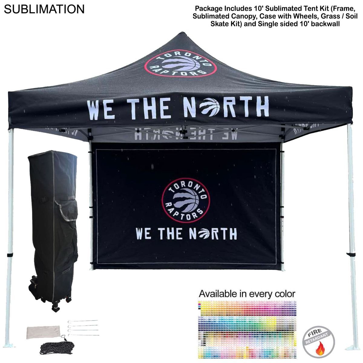 23C0469034850F2249BC44364CB28EDE 24Hr Express Ship - Tent Backwall Package, 10' Sublimated Tent Kit and Full single sided backwall, Quick-Ship Tent Backwall Package, Express-Ship Tent Backwall Package