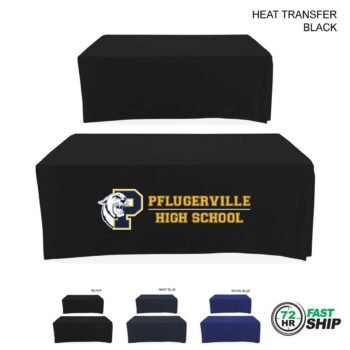 72 Hour Fast Ship - Polycotton Twill Table Cloth Throw for 6' Table, Drape style, 4 sided, Closed Back