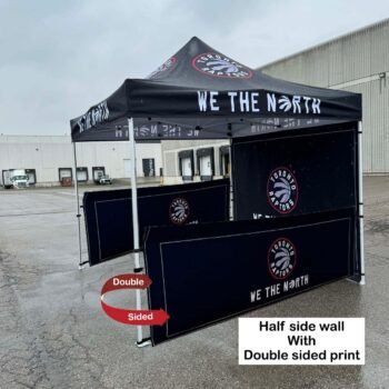 48 Hr Quick Ship - Half Side Wall for 10x10 Tent Kit, Sublimated, Double Sided Print, Sublimated Double-Sided Print