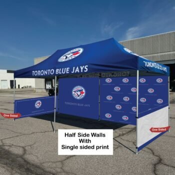 72 Hr Fast Ship - Half Side Wall for 10x20 Tent Kit, Sublimated, Single Sided Print, Fast-Ship Half Side Wall 10×20