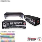24 Hour Express Ship - Sublimated Table Cloth for 8' Table, Drape Style, 3 sided, Open Back