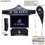 48Hr Quick Ship- Deluxe Tent Flag Package, 10' Tent kit, Backwall, Tablecloth, Double sided Flag Kit, Fast-Ship Deluxe Tent, Quick-Ship Deluxe Tent and Flag Package