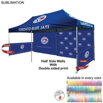 24 Hr Express Ship - Half Side Wall for 10x20 Tent Kit, Sublimated, Double Sided Print, Express-Ship Half Side Wall, Quick-Ship Half Side Wall