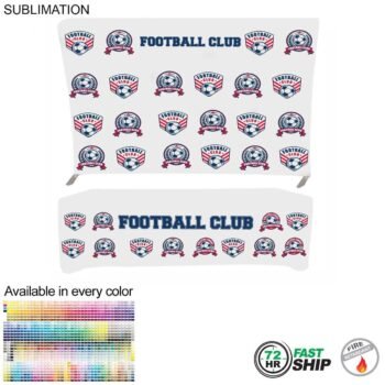 72hr Fast Ship TradeShow Booth Package 72Hr Fast Ship - Tradeshow Booth Package, 10' EuroFit Tension Fabric Display & PREMIUM 8' Tablecloth