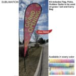 16-foot X-Large Tear Drop Flag Kit, Full Color Graphics One Side, Outdoor Spike base and Bag Included 7DF1BD8E63C11C8694893A248F969B1E