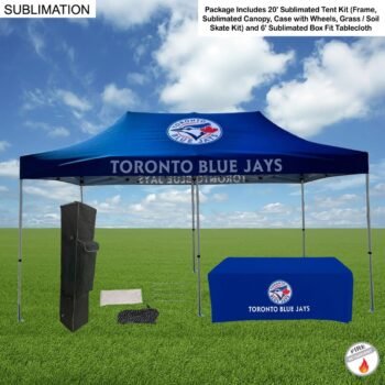 Event Package, 20' Premium Sublimated Tent Kit and 6' Sublimated Box Fit Tablecloth