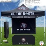Deluxe Event Package, 10′ Sublimated Tent Kit – Single Sided Backwall & 6′ Box Fit Tablecloth 8839F690E696E5C494F7A4596FD41C80