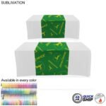 Tradeshow Factory Sublimated Table Runner Closed Back 30×90 — Ships 48hr Canada 8F338DEB4D080BDFB4CE65CB9D9808C4