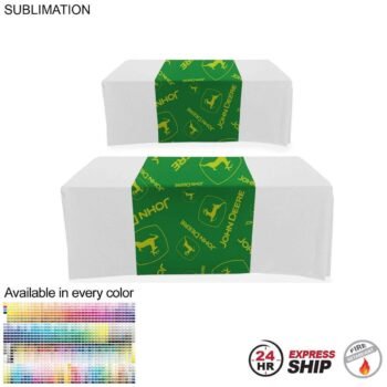 Sublimated Table Runner, 24 Hr Express Ship - Sublimated Table Runner, 30x90, Covers Front, Top and Back