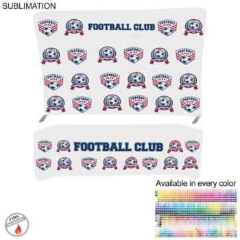 Tradeshow Booth Package Supreme, 10' EuroFit Tension Fabric Wall Display and PREMIUM 8' Tablecloth