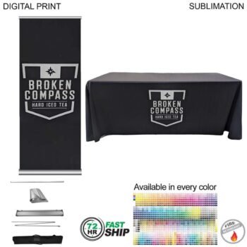 72HR Fast Ship Deluxe Tradeshow 72 Hr Fast Ship- Deluxe Tradeshow Package, Deluxe Retractable Banner + Premium Sublimated tablecloth