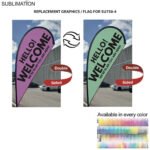 Replacement flag panel for 9' Small Tear Drop Flag Kit, Full Color Graphics Double Sided C7C7E37A994838CCD04A553C96447C41