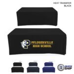 48 Hour Quick Ship - Polycotton Twill Table Cloth Throw for 6' Table, Drape style, 4 sided, Closed Back