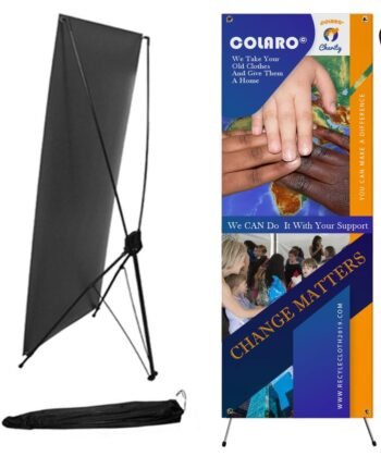 Economical, Cost Effective Advertising Banner with Graphics, X-Stand and Bag, (23x64)