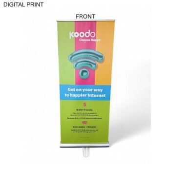 Premium Pull Up Retractable Banner w/ Double sided Graphics, (33.5x79), Standard base