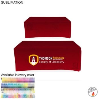 Custom Faculty Table Cloth, Faculty Table Cloth for 6' table, Drape style, 4 sided, Closed Back, Have different Faculty names