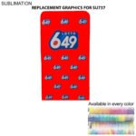 24 Hour Express Ship -Replacement Graphics Double Sided Banner Design 4'W x 90"H EuroFit Tension Fabric Slip on cover SU747