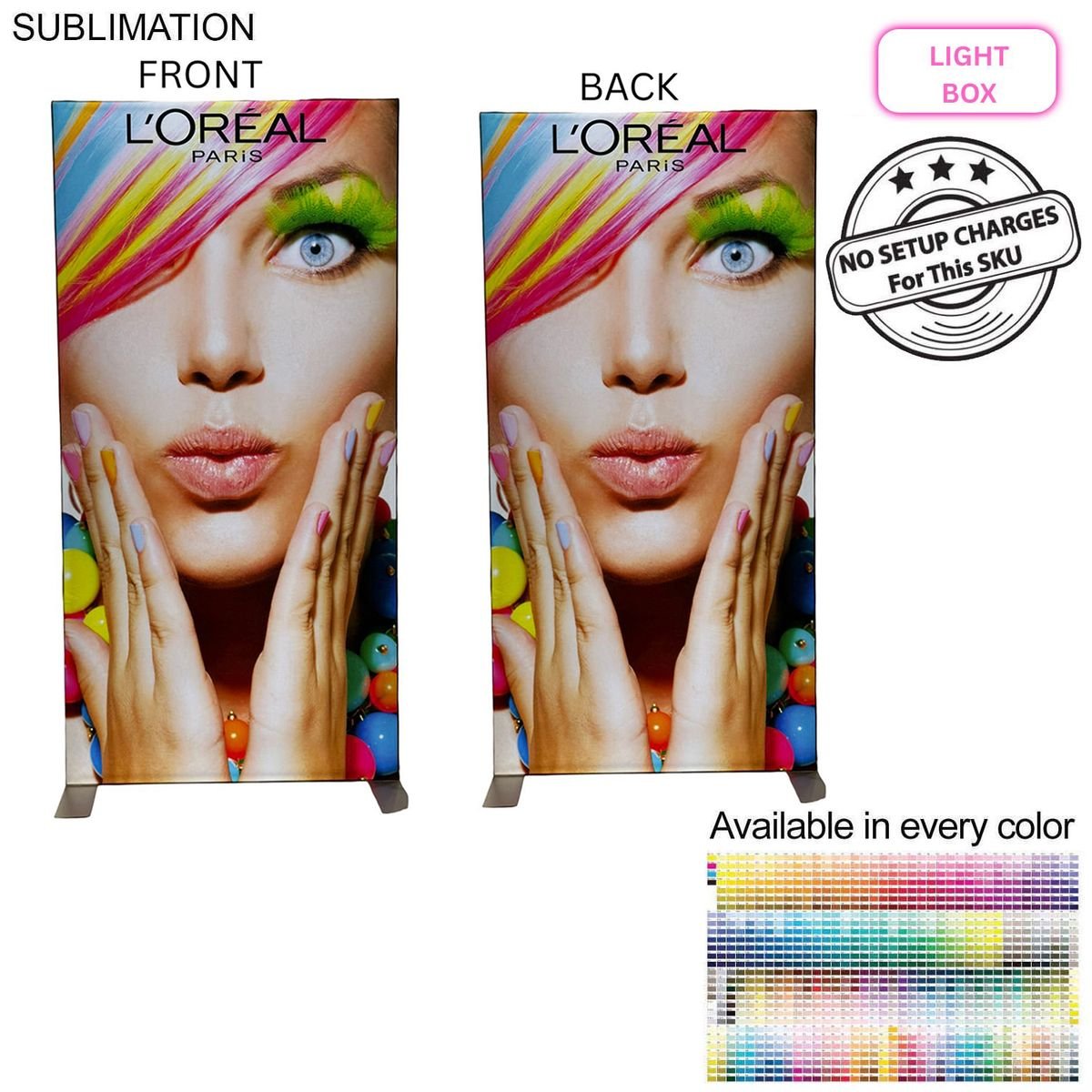 Backlit LED Light Box SEG Floor Display Banner Kit Backlit LED Light Box SEG Floor Display Banner Kit