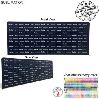 20'W x 8'H EuroFit Tension Fabric Straight Wall Display Kit, Double Sided Graphics