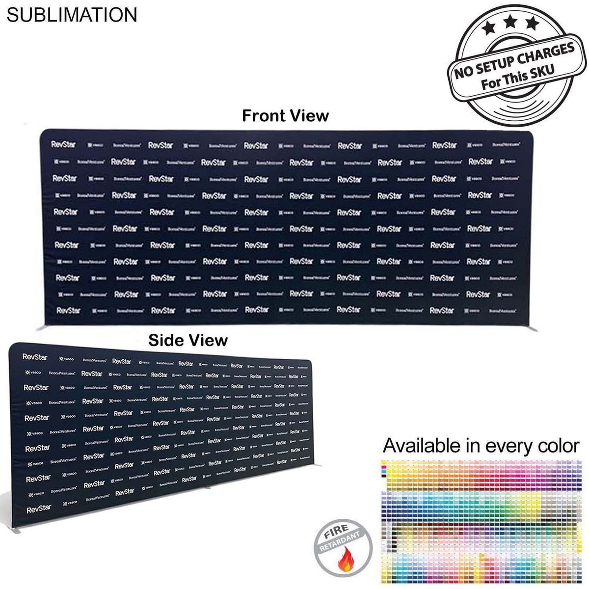 20W X 8H EuroFit Tension Fabric Straight Wall Display Kit Double Sided Graphics 20'W x 8'H EuroFit Tension Fabric Straight Wall Display Kit, Double Sided Graphics