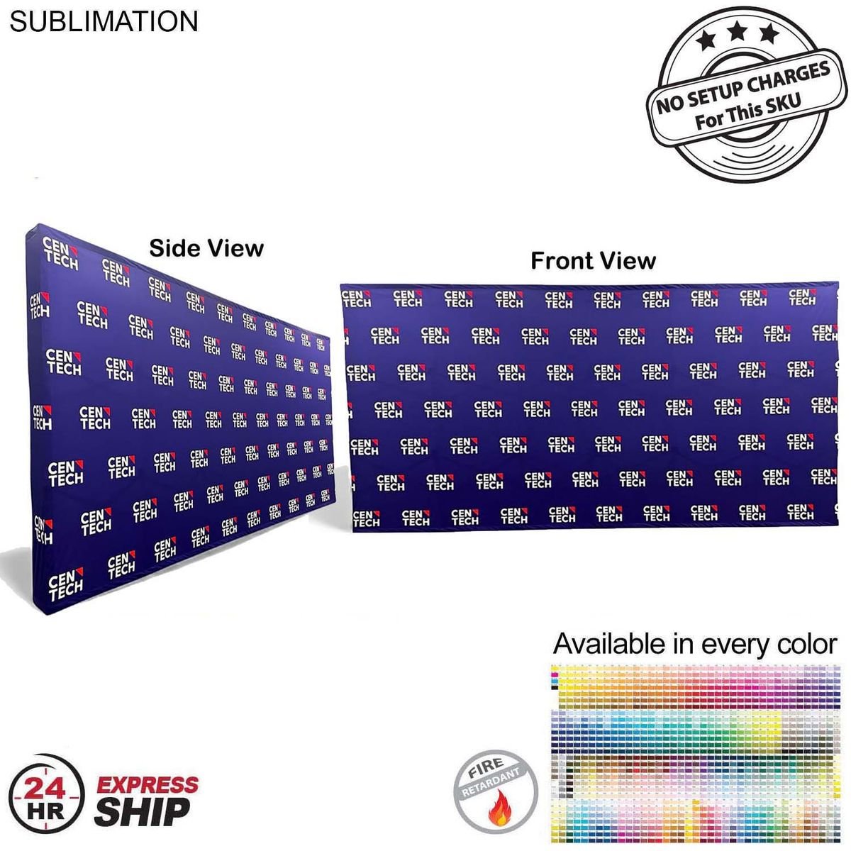 24H Express Ship 15 Straight Wall Full Height Tension Fabric Pop Up Display Kit With Wrap End Caps 24H Express Ship -15' Straight Wall Full Height Tension Fabric Pop-up Display Kit with Wrap End Caps
