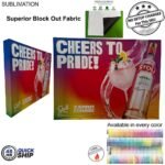 48 Hr Quick Ship - 10' Straight Wall Tension Fabric Pop-up Display with Wrap Ends, Block Out fabric 48 Hr Quick Ship 10 Straight Wall Tension Fabric Pop Up Display With Wrap Ends Block Out Fabric