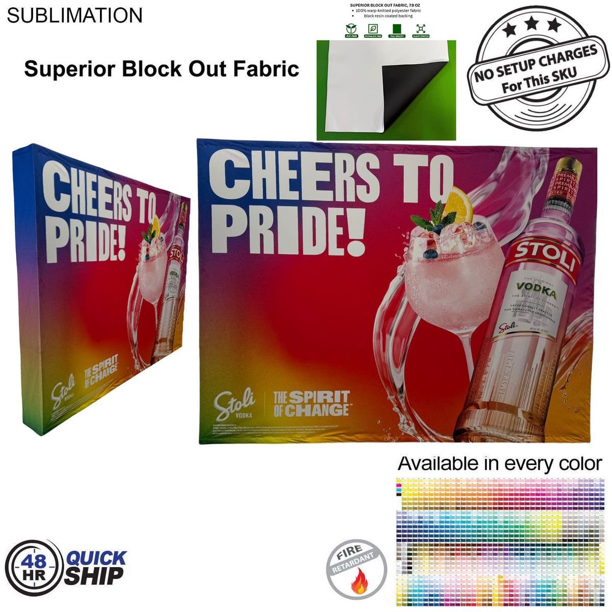 48 Hr Quick Ship 10 Straight Wall Tension Fabric Pop Up Display With Wrap Ends Block Out Fabric 48 Hr Quick Ship 10 Straight Wall Tension Fabric Pop Up Display With Wrap Ends Block Out Fabric