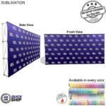 48Hr Quick Ship – 15′ Straight Wall Full Height Tension Fabric Pop-up Display Kit
