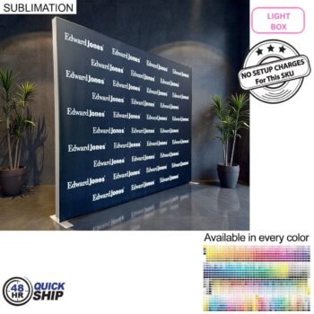 48Hr Quick Ship - Backlit LED Light Box SEG Floor Display WALL Kit, 10'W x 8'H